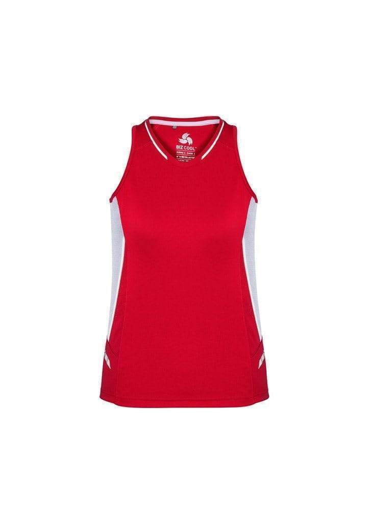 Biz Collection Casual Wear Red/White/Silver / 6 Biz Collection Women’s Renegade Singlet SG702L